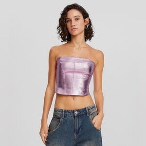 Bershka‎ metallic corset